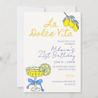 La Dolce Vita Geburtstag Coquette Einladung
