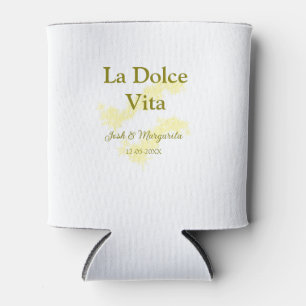 La Dolce Vita gelbe Hochzeitsgesellschaft Name Dat Dosenkühler