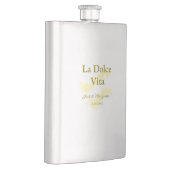 La Dolce Vita gelbe Hochzeitsgesellschaft Name Dat Flachmann (Rechts)