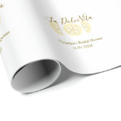 La Dolce Vita gelbe zitronen brautparty pastell bo Geschenkpapier (Rolleneckpunkt)
