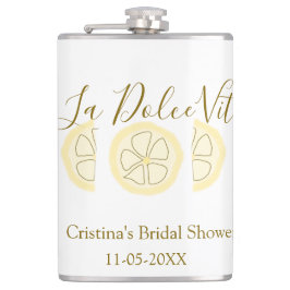 La Dolce Vita gelbe Zitronen-Junggesellinnenabschi Flachmann