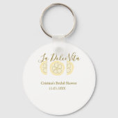 La Dolce Vita gelbe zitronen-junggesellinnenabschi Schlüsselanhänger (Rückseite)