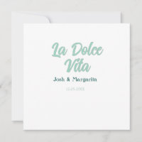 La Dolce Vita grün blau Pastell Name Datum Hochzei