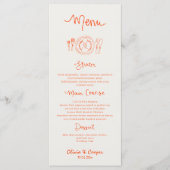 La Dolce Vita Hand Drawn Wedding Menükarte (Vorderseite)