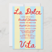 La Dolce Vita Handgeschriebenes Brautparty Einladung (Vorderseite)