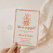 La Dolce Vita Handgezeichnete Engagement Party Einladung