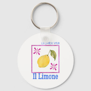 La Dolce Vita Il Limone T-Shirt Italienisches Lemo Schlüsselanhänger