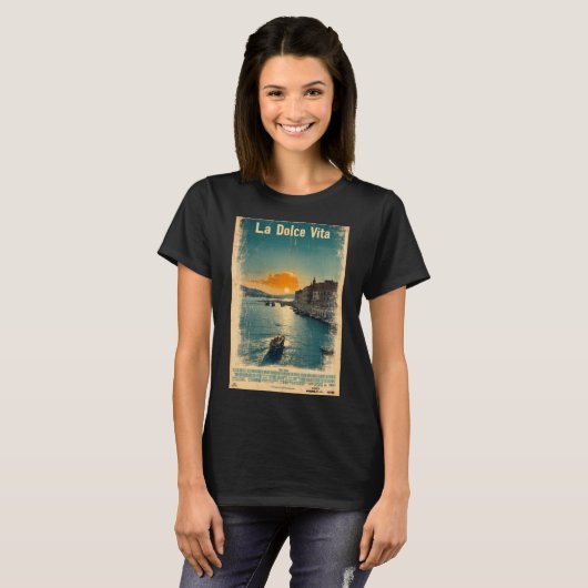. La Dolce Vita - Inspired by 1960s Posters T-Shirt (Vorne ganz)
