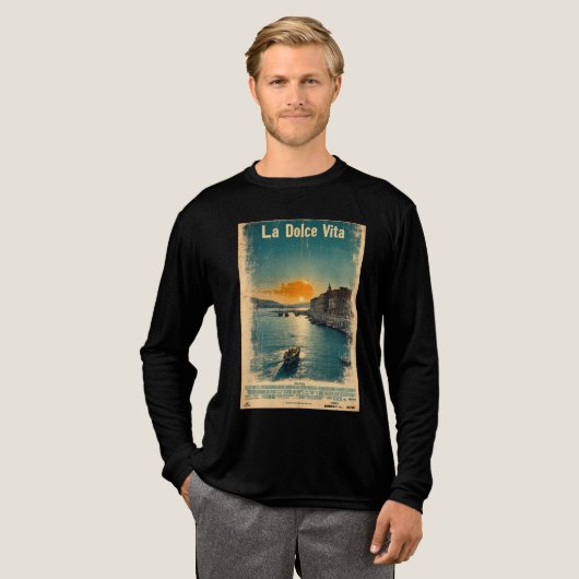 . La Dolce Vita - Inspired by 1960s Posters Tri-Blend Shirt (Volle Vorderseite)