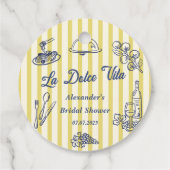 La Dolce Vita Italia Brautparty Party Geschenkanhänger (Rückseite)