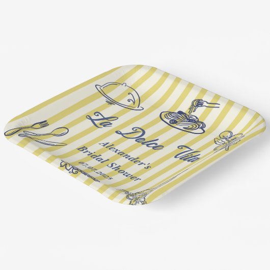 La Dolce Vita Italia Brautparty Party Pappteller (Gewinkelt)