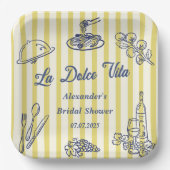 La Dolce Vita Italia Brautparty Party Pappteller (Vorderseite)