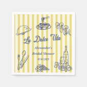 La Dolce Vita Italia Brautparty Party Serviette (Vorderseite)