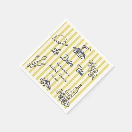 La Dolce Vita Italia Brautparty Party Serviette (Ecke)