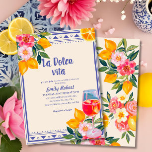 La Dolce Vita Italia Lemon Brautparty Einladung