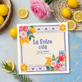 La Dolce Vita Italia Lemon Brautparty Serviette