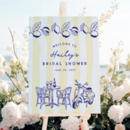 La Dolce Vita Italia Lemon Brautparty Sign Poster