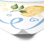 La Dolce Vita Italia Lemon Brautparty Willkommen Poster (Ecke)