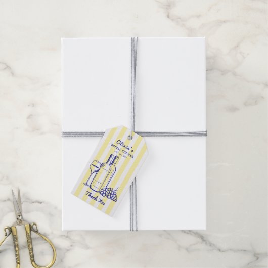 La Dolce Vita Italia Lemon Gelbes Brautparty Geschenkanhänger (Mit Garn)