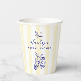 La Dolce Vita Italia Lemon Gelbes Brautparty Pappbecher