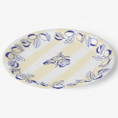 La Dolce Vita Italia Lemon Gelbes Brautparty Pappteller (Schrägansicht)