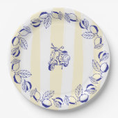 La Dolce Vita Italia Lemon Gelbes Brautparty Pappteller (Vorderseite)