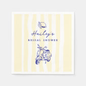 La Dolce Vita Italia Lemon Gelbes Brautparty Serviette (Vorderseite)