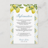 La Dolce Vita Italia Lemon Wedding Details Begleitkarte (Vorderseite)