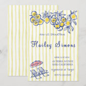 La Dolce Vita Italia Lemon Yellow Einladung (Vorne/Hinten)