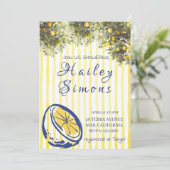 La Dolce Vita Italia Lemon Yellow Einladung (Stehend Vorderseite)