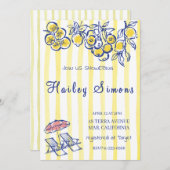 La Dolce Vita Italia Lemon Yellow Einladung (Vorne/Hinten)