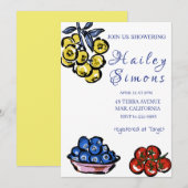 La Dolce Vita Italia Lemon Yellow Einladung (Vorne/Hinten)