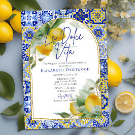La Dolce Vita Italia Lemons Tiles Brautparty Einladung
