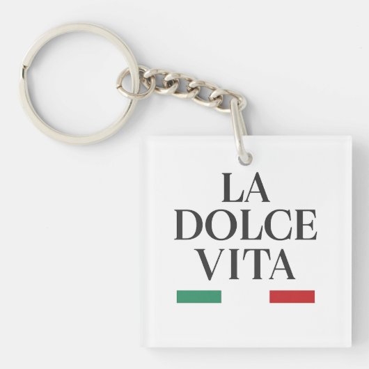La Dolce Vita Italia Square Schlüsselanhänger (Vorderseite)