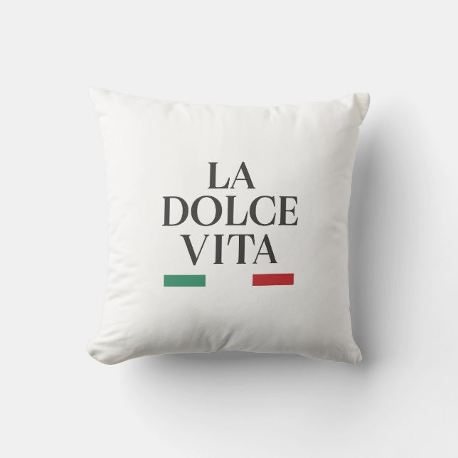 La Dolce Vita Italia Throw Kissen (Vorderseite)