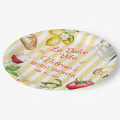 La Dolce Vita Italian Bridal Shower  Pappteller (Schrägansicht)