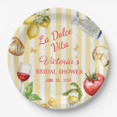 La Dolce Vita Italian Bridal Shower  Pappteller (Vorderseite)