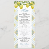 La Dolce Vita Italian Citrus Lemon Wedding Menükarte (Vorderseite)