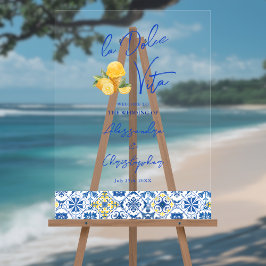 La Dolce Vita Italian Destination Wedding Acrylschild