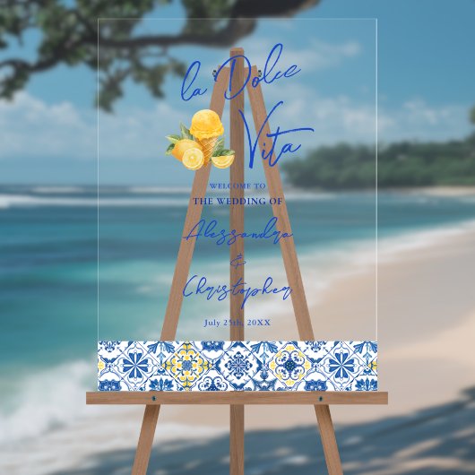 La Dolce Vita Italian Destination Wedding Acrylschild