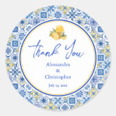 La Dolce Vita Italian Destination Wedding Labels Runder Aufkleber (Vorderseite)