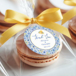 La Dolce Vita Italian Destination Wedding Labels Runder Aufkleber