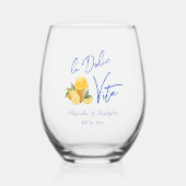 La Dolce Vita Italian Destination Wedding Weinglas Ohne Stiel (Vorderseite)