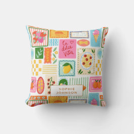 La Dolce Vita Italian French Personalized Colorful Kissen