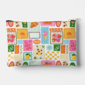 La Dolce Vita Italian French Personalized Colorful Zubehörtasche (Rückseite)