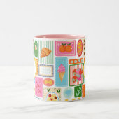 La Dolce Vita Italian French Personalized Colorful Zweifarbige Tasse (Mittel)