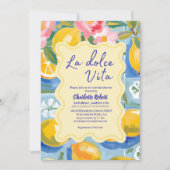 La dolce vita Italian Lemon Brautparty Einladung (Vorderseite)