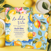 La dolce vita Italian Lemon Brautparty Einladung