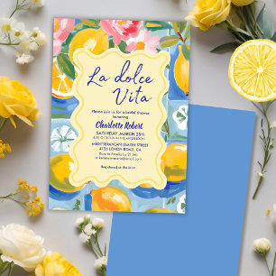 La dolce vita Italian Lemon Brautparty Einladung