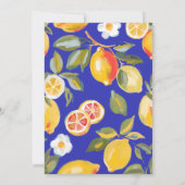 La dolce vita Italian Lemon spring Brautparty Einladung (Rückseite)